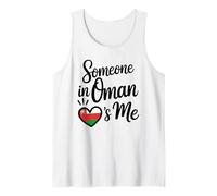 Alguien En Omán Me Ama Bandera De Omán Amor del Corazón Camiseta sin Mangas