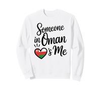 Alguien En Omán Me Ama Bandera De Omán Amor del Corazón Sudadera
