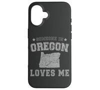Alguien en Oregon me ama corazón Vintage State Carcasa para iPhone 16
