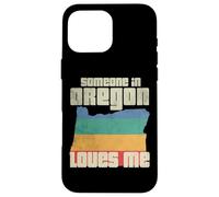 Alguien en Oregon Me ama Retro Land Map Estado Carcasa para iPhone 16 Pro MAX