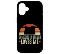 Alguien en Oregon Me ama Retro Vintage State Carcasa para iPhone 16