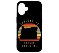 Alguien en Oregon me ama Vintage State Retro Carcasa para iPhone 16