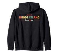 Alguien en Rhode Island me ama American USA Retro Sudadera con Capucha