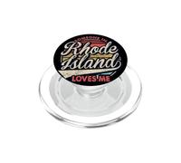 Alguien en Rhode Island Me ama Estado de EE. UU. Cool Retro PopSockets PopGrip para MagSafe