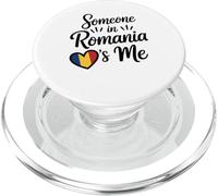 Alguien En Rumania Me Ama Corazón De Bandera Rumana PopSockets PopGrip para MagSafe