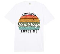 Alguien en San Diego me ama Estados Unidos Viajes en Familia Comfort Colors Adult Heavyweight T-Shirt