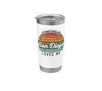Alguien en San Diego me ama Estados Unidos Viajes en familia Vaso térmico de acero inoxidable de doble pared
