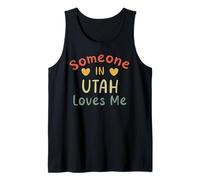 Alguien en Utah me ama Retro USA State US Camiseta sin Mangas