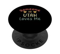Alguien en Utah me ama Retro USA State US PopSockets PopGrip Adhesivo
