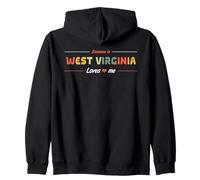 Alguien en West Virginia Me ama American USA Retro Sudadera con Capucha