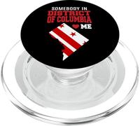 Alguien me ama en Washington DC District of Columbia Flag PopSockets PopGrip para MagSafe