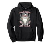 Alguien me salva Bull Skull Flower Western Country Sudadera con Capucha