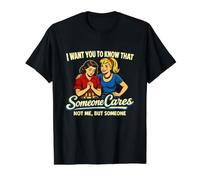 Alguien no se Preocupa por mí Sino Alguien sarcástico Retro Pop Art Camiseta gráfica económica, Hombre, Negro, S