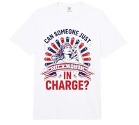 ¿Alguien Puede Poner a una Mujer a Cargo el 4 de Julio Feminista Comfort Colors Adult Heavyweight T-Shirt