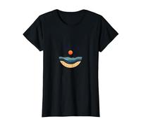 Alguna Playa En Algún Lugar Costera Puesta De Camiseta, Mujer, Negro, XL