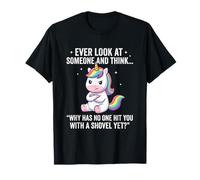 ¿Alguna Vez has mirado a Alguien y has pensado en un Divertido Unicornio con Pala? Camiseta