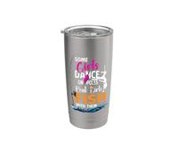 Algunas Chicas Bailan En Postes Chica Real Fish Con Ellos Pesca Vaso térmico de acero inoxidable de doble pared