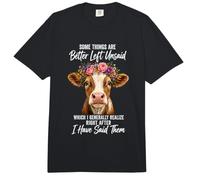 Algunas Cosas Son Mejor Dejar sin Decir Broma sarcástica Divertida Vaca Comfort Colors Adult Heavyweight T-Shirt