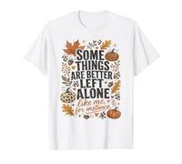 Algunas Cosas Son Mejor dejarlas Solas Divertidas como introvertido yo Camiseta gráfica económica, Hombre, Blanco, L