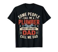 Algunas personas me llaman fontanero llámame papá Vintage Family Camiseta
