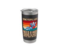 Algunas personas solo necesitan un abrazo Martial Retro Fighter Jiu Jitsu Vaso térmico de acero inoxidable de doble pared