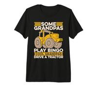 Algunos Abuelos Juegan Bingo Agricultura Fresca Granjero Cosechadora Camiseta Premium