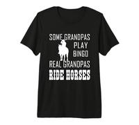 Algunos Abuelos Jugar Bingo Real Grandpas Ride Caballos Vaquero Camiseta Premium