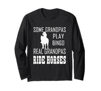 Algunos Abuelos Jugar Bingo Real Grandpas Ride Caballos Vaquero Manga Larga