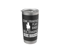 Algunos Abuelos Jugar Bingo Real Grandpas Ride Caballos Vaquero Vaso térmico de acero inoxidable de doble pared