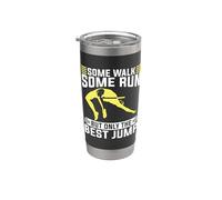 Algunos Caminan Algunos Corren Pero Pole Jumper Vault Atleta Salto Alto Vaso térmico de acero inoxidable de doble pared