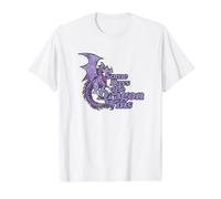 Algunos días el dragón GANA Ilustración Dragones Diseño Nerd Camiseta gráfica económica, Hombre, Blanco, M
