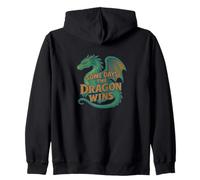 Algunos días el dragón GANA la ilustración del dragón Sudadera con Capucha
