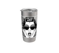 Algunos días me asombro a mí misma, una chica del arte pop Vaso térmico de acero inoxidable de doble pared