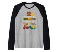 Algunos lo Llaman Caos Lo llamamos Maestros de Preescolar Divertido Camiseta Manga Raglan