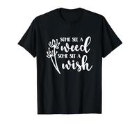 Algunos Ven una Hierba Algunos Ven un Deseo Diente de león Inspirador Camiseta gráfica económica, Hombre, Negro, S