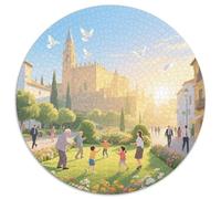 Alhambra, España 1000 Piezas Rompecabezas Edificio Puzzle Circular para 14 Años O Más Juego Familiar Pasatiempos Aprendizaje Juguetes 1000pcs (67.5x67.5cm)