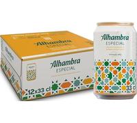 Alhambra Especial, Pack 12 Latas x 33 erveza Alhambra Especial de Fermentación Lenta, 5.4% Volumen Alcohol