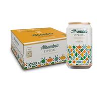 Alhambra Especial, Pack 12 Latas x 33 erveza Alhambra Especial de Fermentación Lenta, 5.4% Volumen Alcohol
