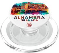 Alhambra Granada, Acuarela Patrimonio Histórico España PopSockets PopGrip para MagSafe
