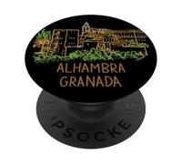Alhambra Granada España Viaje Souvenir City Monumento Regalo PopSockets PopGrip Adhesivo