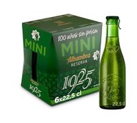 Alhambra Reserva 1925 MINI, Pack de 6 Botellas x 22.5 cl, Cerveza Alhambra Extra de Fermentación Lenta, 6.4% Alcohol