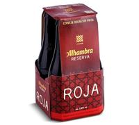 Alhambra Reserva Roja, Pack 4 Botellas x 33 erveza Alhambra Bock Tostada, Sabor Intenso y 7.2% Alcohol