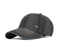 AlHECE Gorras de Hombre Gorra De Béisbol De Algodón Lavada Vintage para Hombres Y Mujeres, Sombrero De Mezclilla para Papá, Sombrero De Camionero Ajustable-Negro-Talla Única