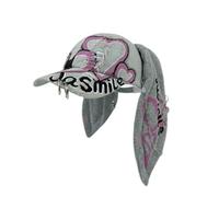 AlHECE Gorras de Hombre Gorra De Béisbol Y2K para Punk, Pantalones Vaqueros Retro Rasgados, Graffiti, Gorros Largos con Orejas De Conejo, Estilo Hip Hop, Viseras para El Sol-A-55-58Cm