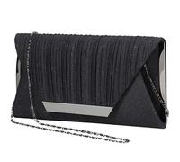 ALI VICTORY Bolsos de la noche de cristal para las señoras brillantes bolsas de noche clutches para las mujeres noche bolsa de banquetes embrague (Negro)