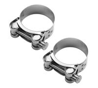 ALI2 2 Piezas Abrazaderas De Perno,Collar De Tubo De Escape De Motocicleta,Abrazadera De Acero Inoxidable,Abrazadera De Tubo,Collares De Manga De Escape,Abrazadera De Escape (32-35mm)