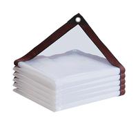 ALI2 Lona Transparente para Exteriores, Lona Protectora Transparente para Exteriores con Ojales, Lona Impermeable con Cuerda de 6 m (2 x 3 m)