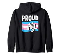 Aliado Orgullo Trans Orgullo Orgulloso para Partidarios de Identidad LGBTQ+ Sudadera con Capucha