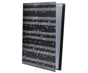 Aliaga Archivo de Partituras de MúSica Carpeta de Almacenamiento de Papel Porta Documentos Archivos de Hojas en Blanco PláStico TamañO A4 40 Bolsillos (Hoja de MúSica Negra)