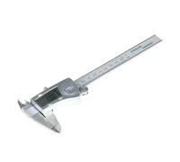 Aliaga Calibrador vernier digital de acero inoxidable IP54 de 6 pulgadas o 150 mm, calibrador electrónico con pantalla LCD de lectura